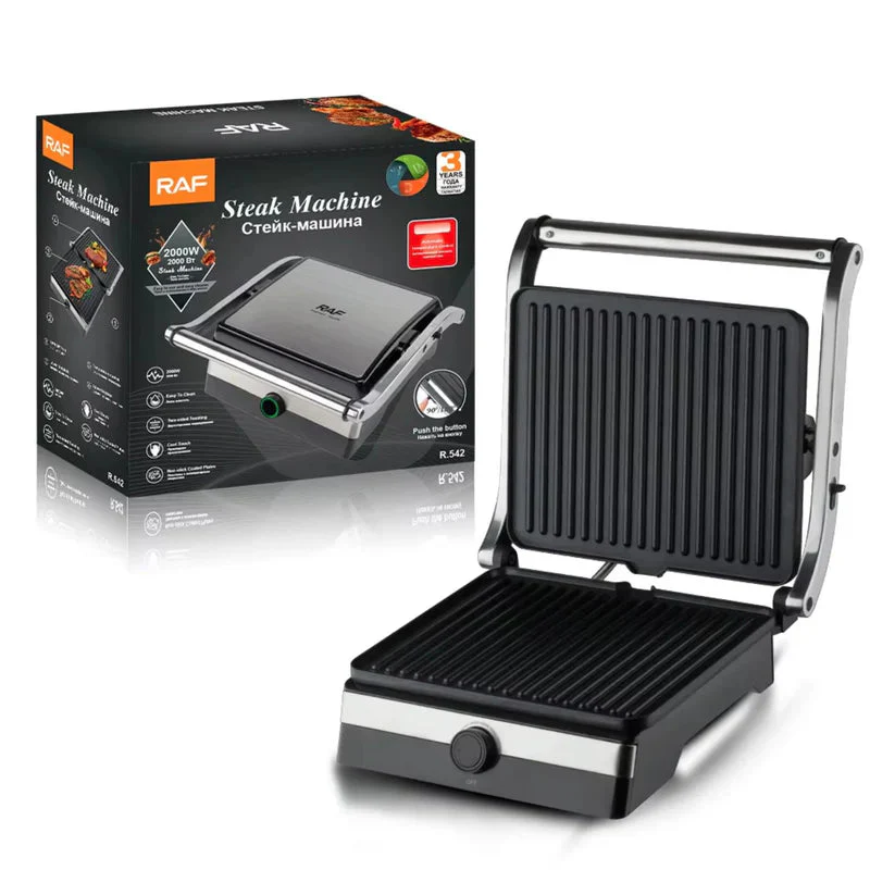 Parrilla Eléctrica 1500W Con Apertura 180° Doble Cara Y Antiadherente 110V /60Hz. Asador De Carnes. R.92683-110 - Image 2