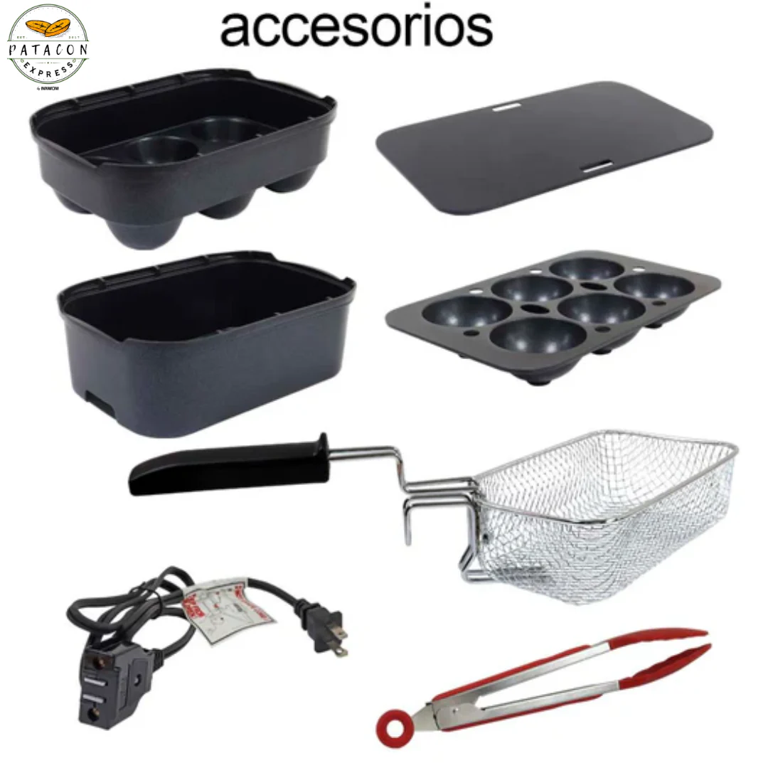Pataconera Multifuncional Eléctrica 6 en 1 Capacidad 1 Litro Patacon Express PE1026 Freidora. - Image 8
