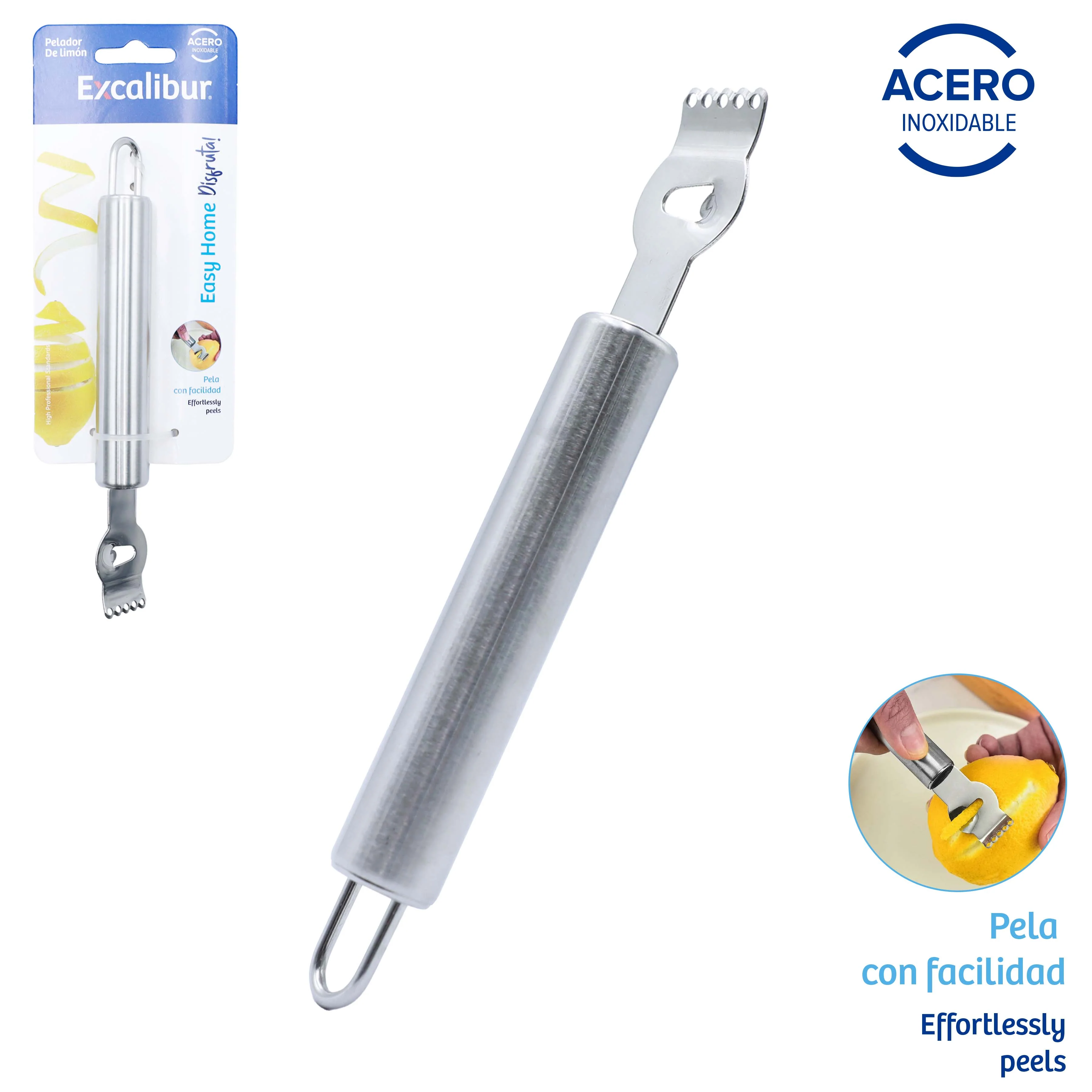 Pelador de Cítricos Acero Inoxidable Excalibur A151-GT113 Naranja.