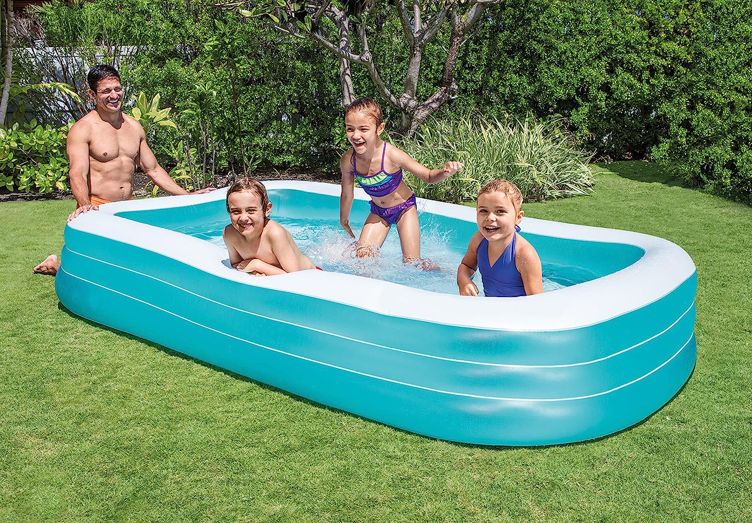 Piscina Rectangular Inflable Celeste 305x183x56cm Intex 58484-NP - Image 4