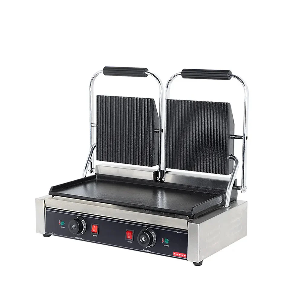 Plancha Panini Doble Grill Arriba y Plano Abajo 110V/60Hz HEG-813A