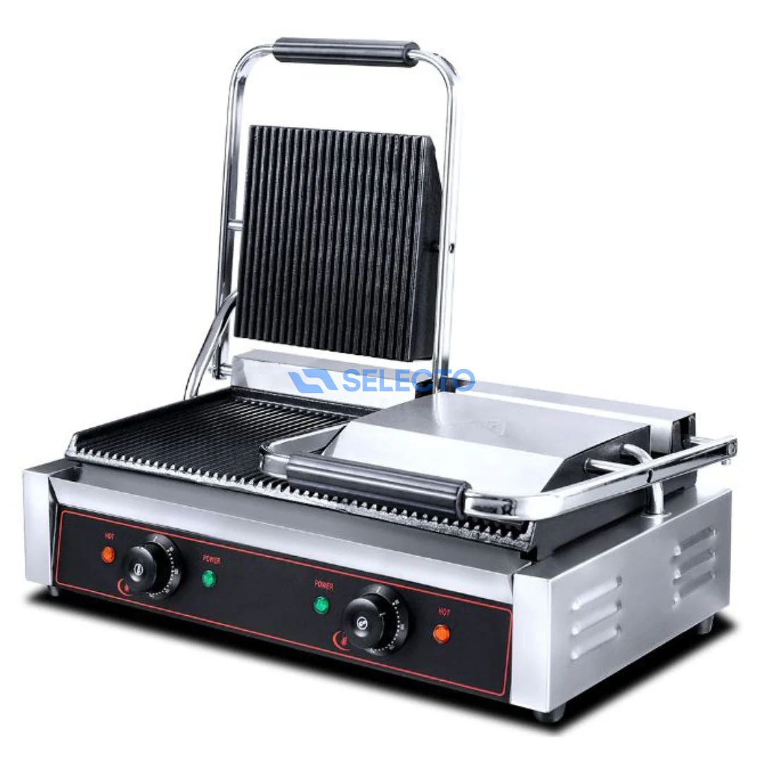 Plancha Panini Eléctrica Doble de Parrilla 110V/60HZ 570*410*210mm HEG-813 - Image 2