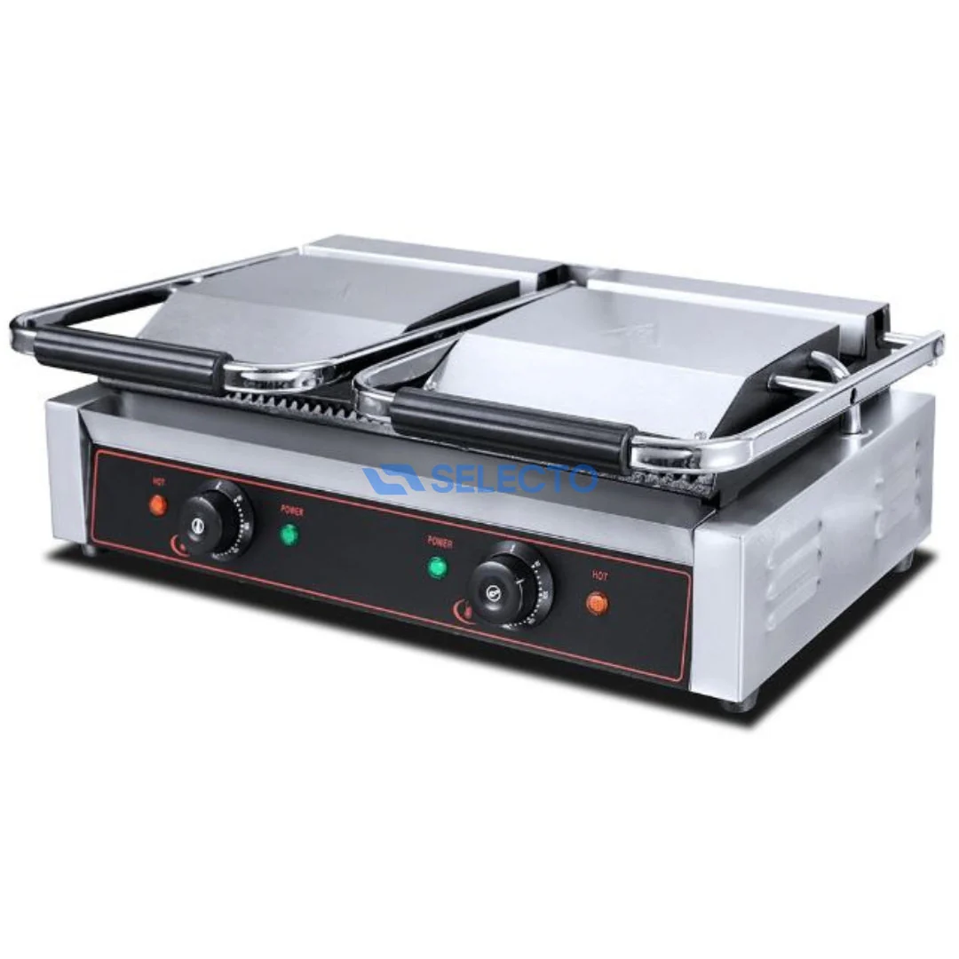Plancha Panini Eléctrica Doble de Parrilla 110V/60HZ 570*410*210mm HEG-813 - Image 3