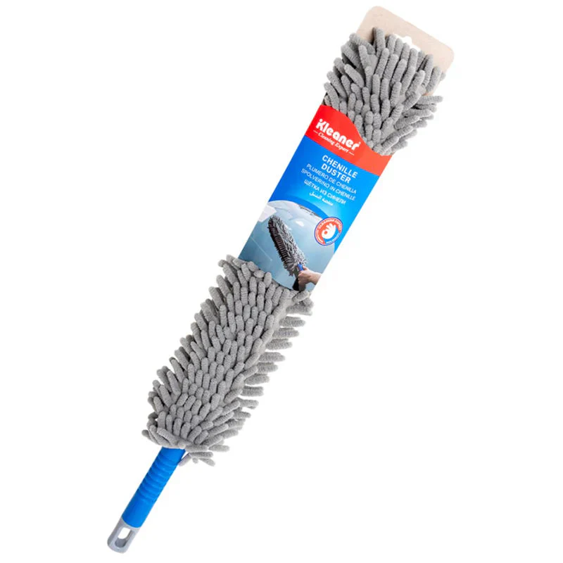 Plumero De Microfibra Tipo Mop Atrapa Polvo (56×6Cm). Mango Ergonómico. GSW010