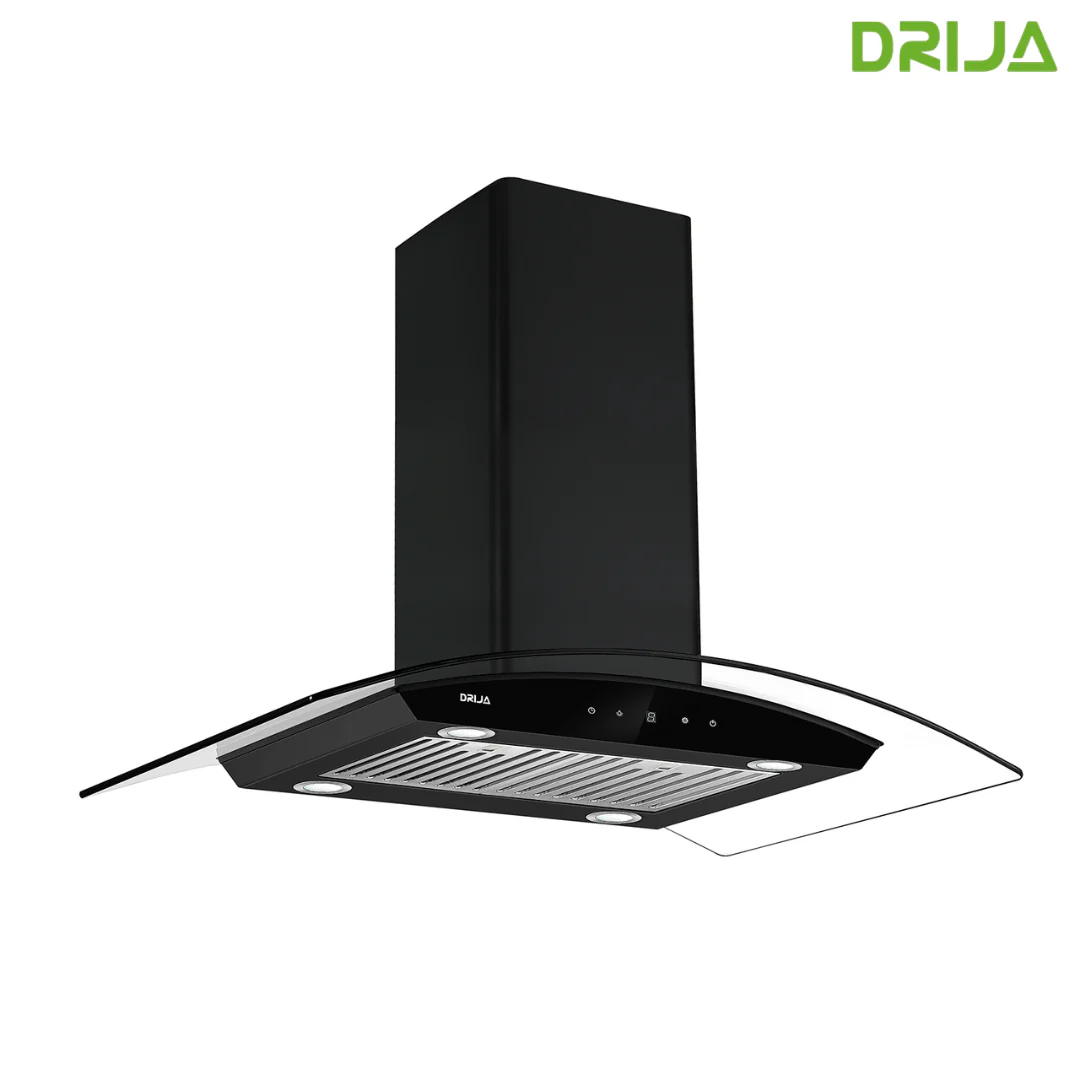 (POR PEDIDO) Extactor de Grasa Tipo Campana Prisma Isla Touch 90 Black Drija