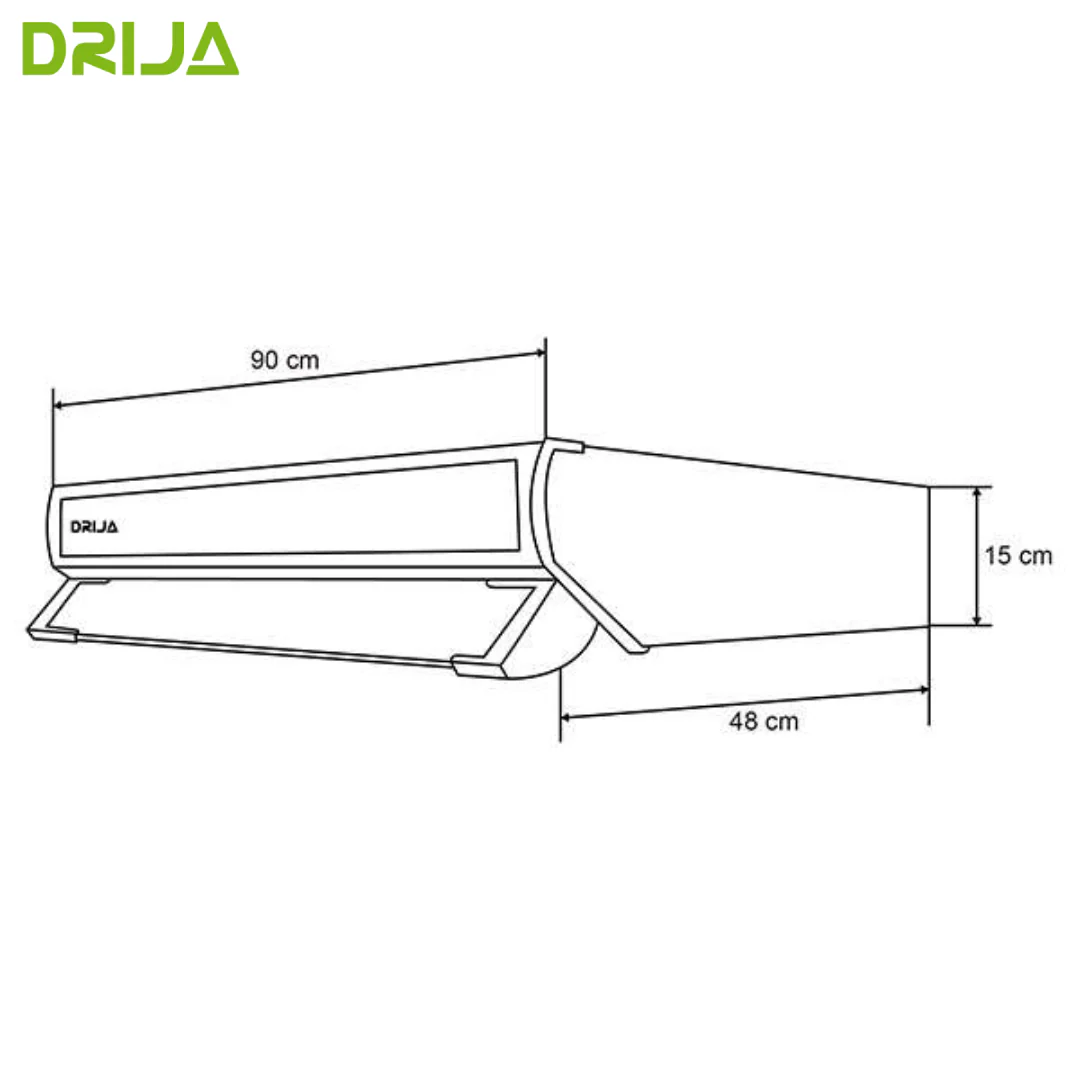 Extractor de Grasa Slim Touch 90 Black Drija - Image 2