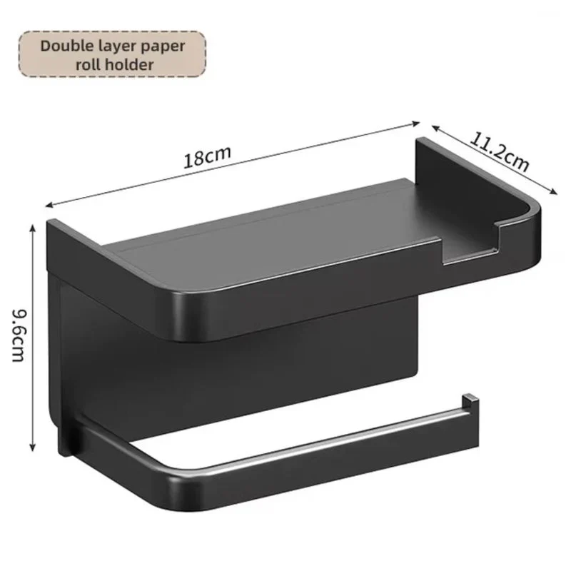 Portarrollos De Papel Higiénico Con Bandeja Soporte Para Celular. Color Gris. AB895 - Image 6