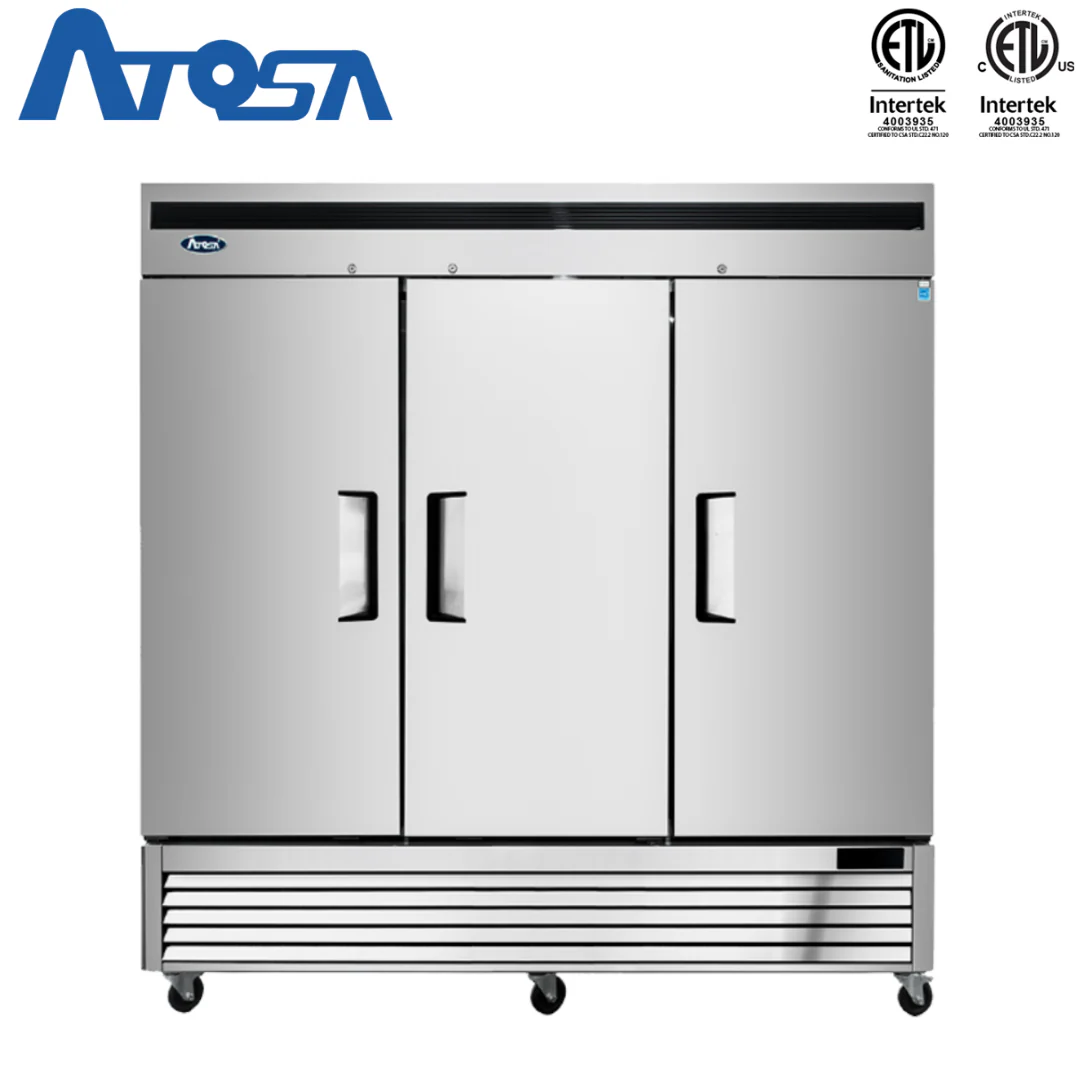 (PP) Congelador Industrial de Acero Inoxidable 3 Puertas Atosa MBF8504GR Congelador Vertical. Freezer.