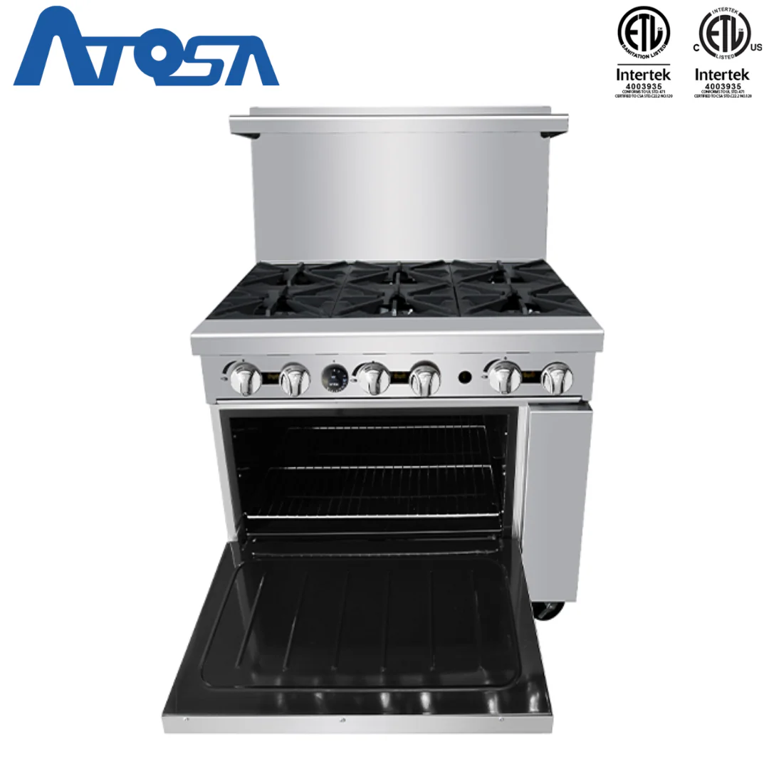 (PP) Estufa con Horno a Gas de 6 Quemadores 36" de Acero Inoxidable Atosa ATO-6B - Image 5