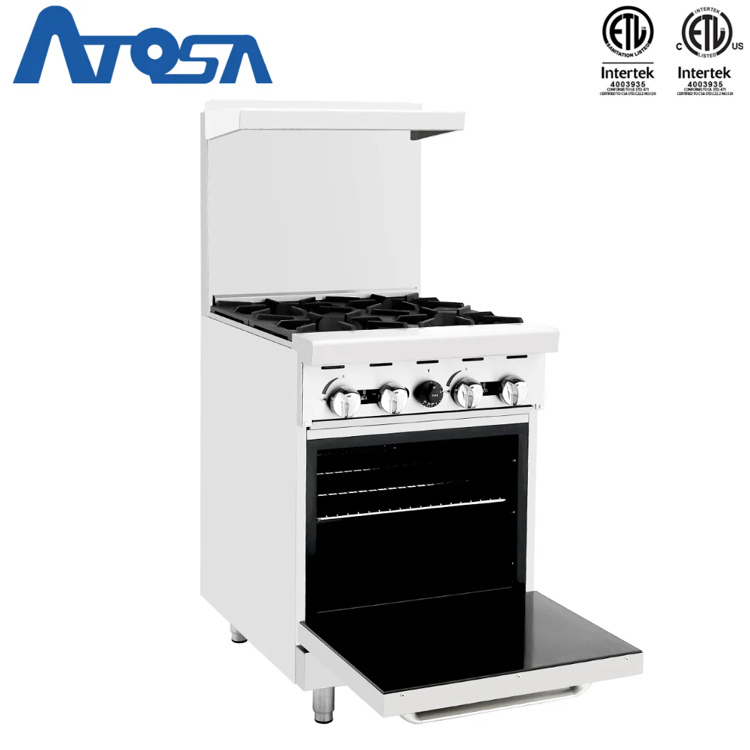 (PP) Estufa con Horno Industrial a Gas 24" de 4 Quemadores Acero Inoxidable Atosa ATO-4B - Image 5