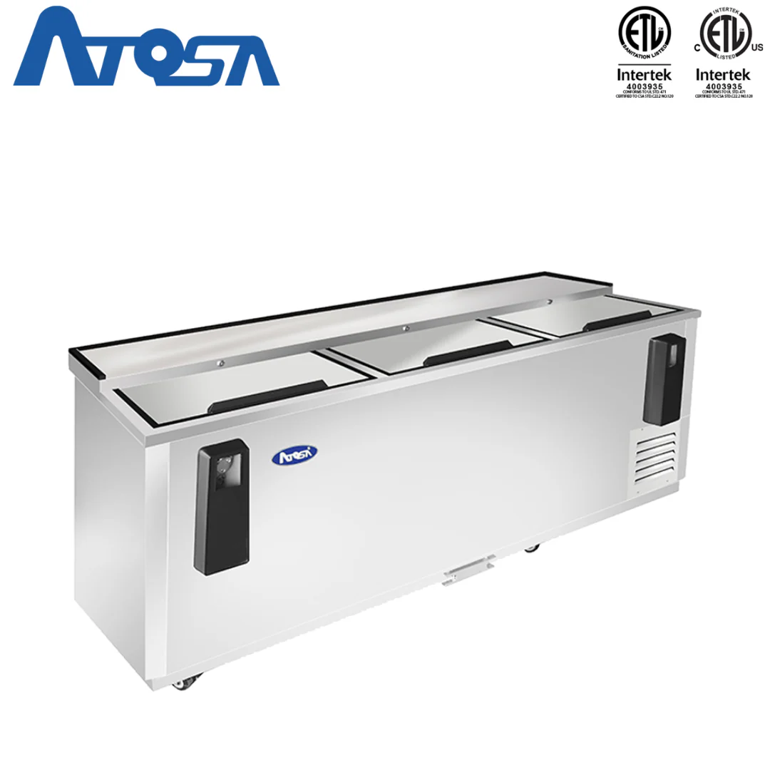 (PP) Refrigerador para Botellas de Acero Inoxidable 3 Puertas Horizontal 80" Atosa MBC80GR - Image 3