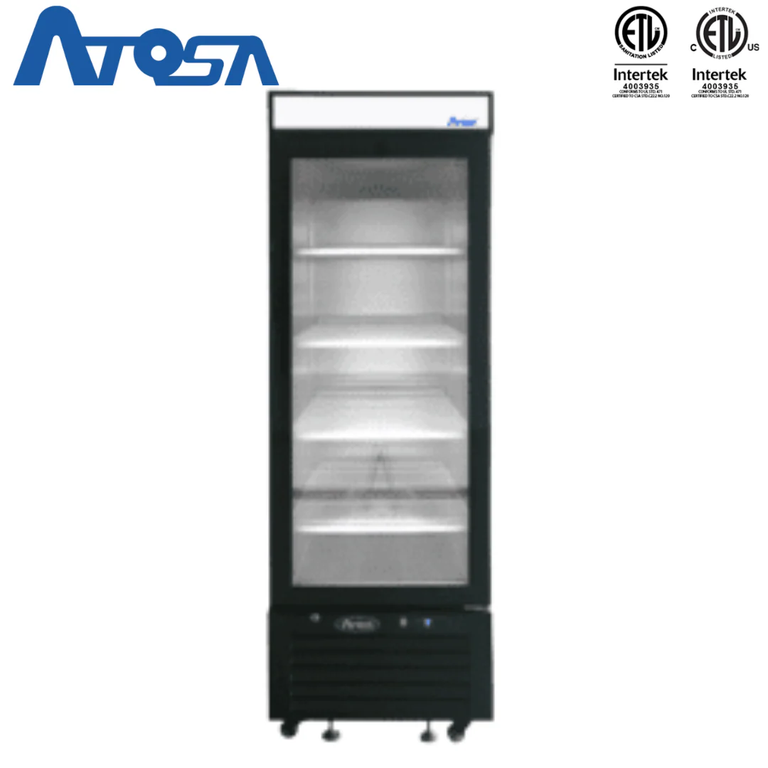 (PP) Vitrina Refrigerador Exhibidor 1 Puerta de Vidrio 8.3p3 Atosa MCF8718GR Freezer.