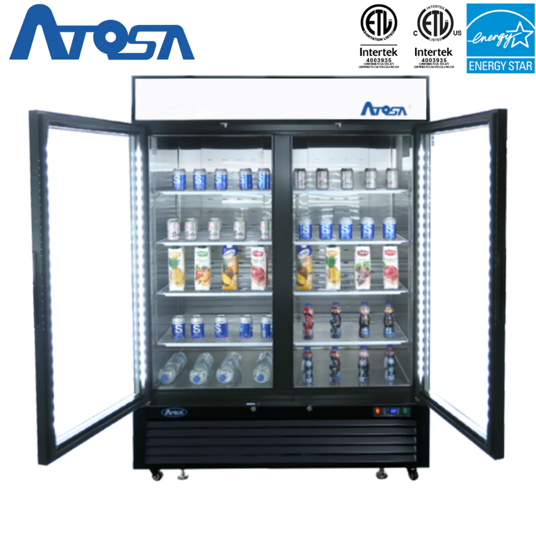 (PP) Vitrina Refrigerador Exhibidor 2 Puertas de Vidrio 43.8p3 Atosa MCF8716GR Freezer. - Image 2