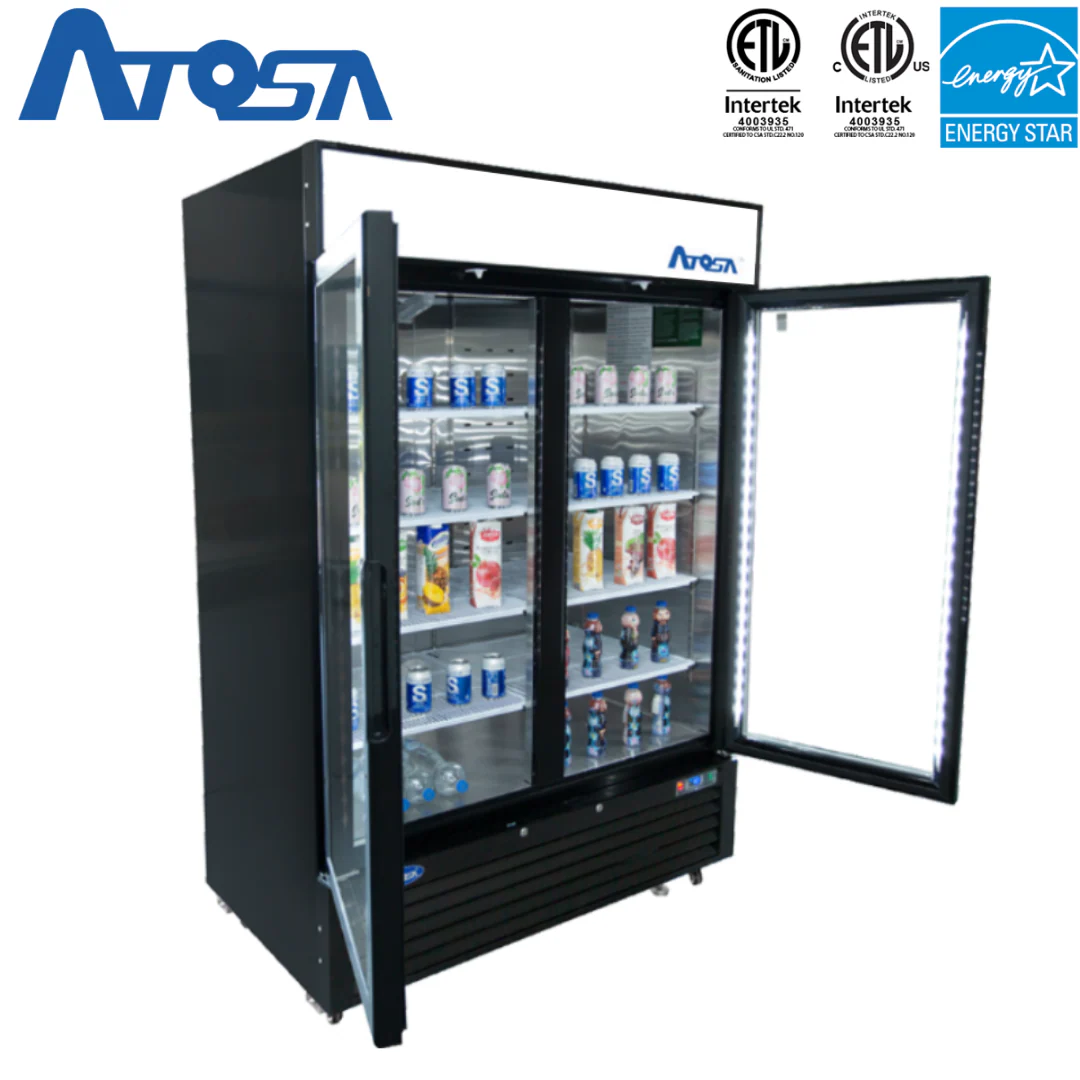 (PP) Vitrina Refrigerador Exhibidor 2 Puertas de Vidrio 43.8p3 Atosa MCF8716GR Freezer. - Image 3
