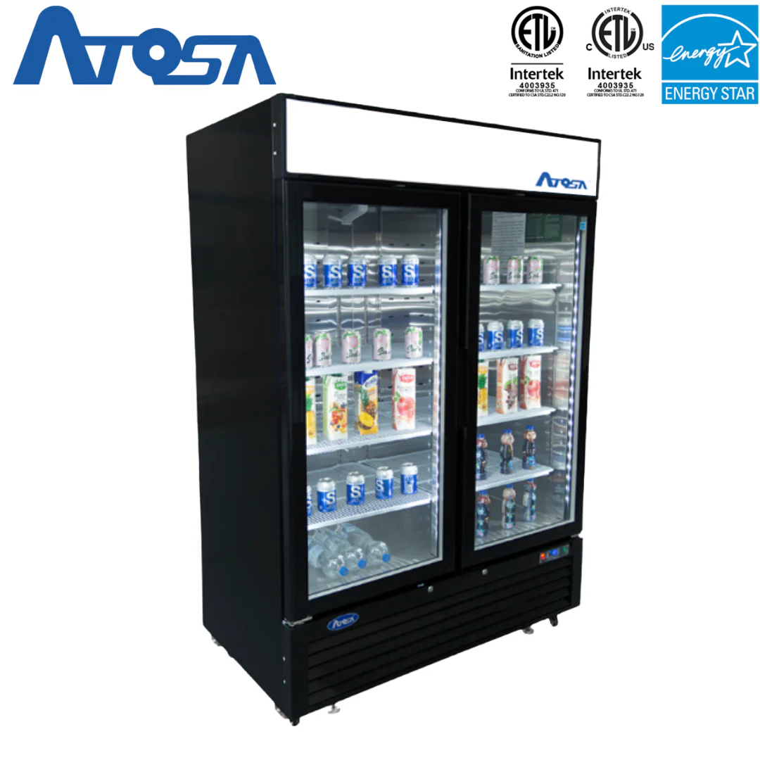 (PP) Vitrina Refrigerador Exhibidor 2 Puertas de Vidrio 43.8p3 Atosa MCF8716GR Freezer. - Image 4