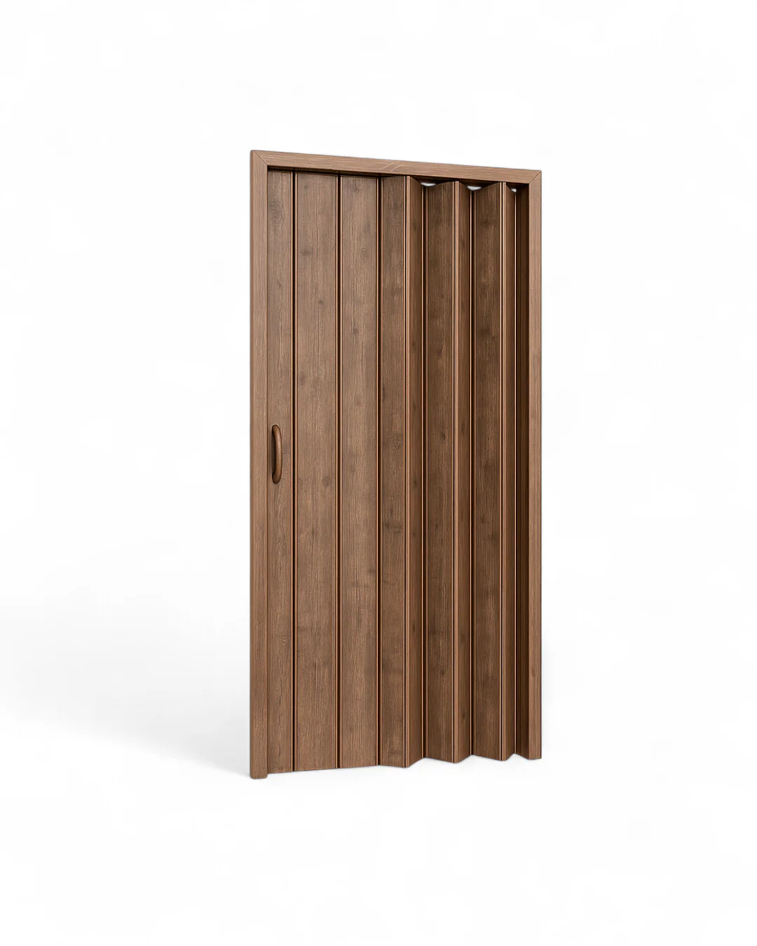 Puerta Plegable de PVC Diseño Madera Oscuro 2 Tamaños Disponibles - Image 2