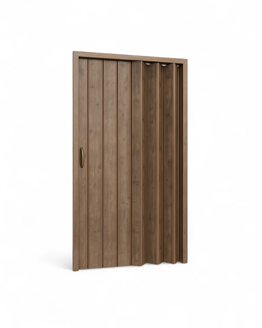 Puerta Plegable de PVC Diseño Madera Oscuro 2 Tamaños Disponibles - Image 3