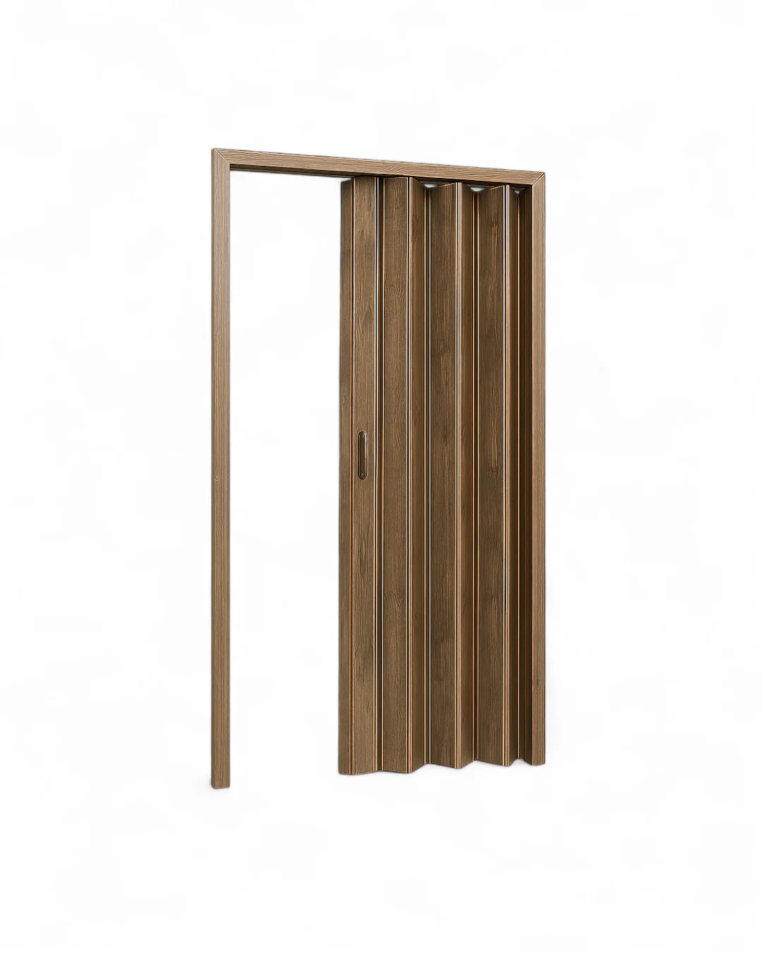 Puerta Plegable de PVC Diseño Madera Oscuro 2 Tamaños Disponibles - Image 4