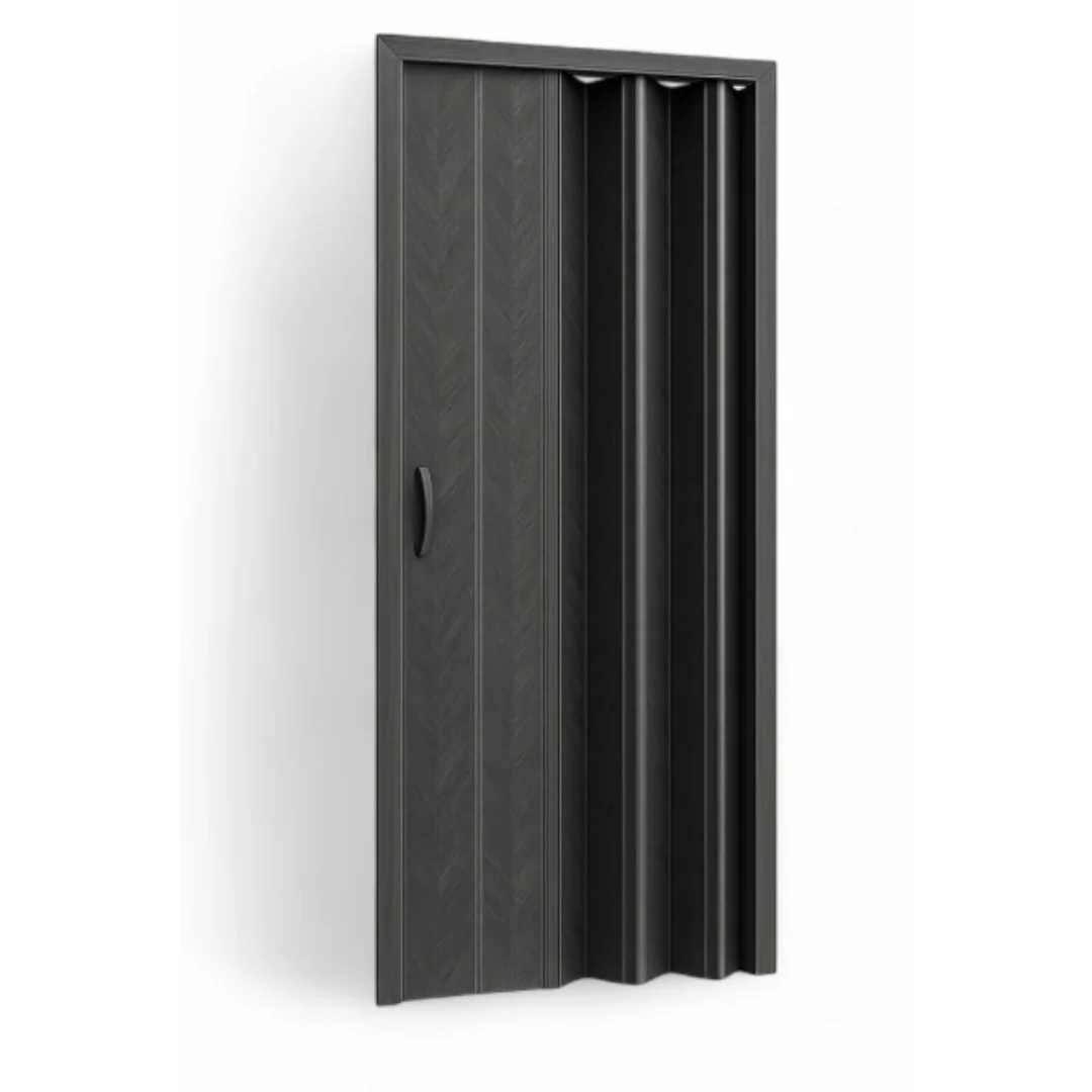 Puerta Plegable de PVC Negro 2 Tamaños Disponibles - Image 2