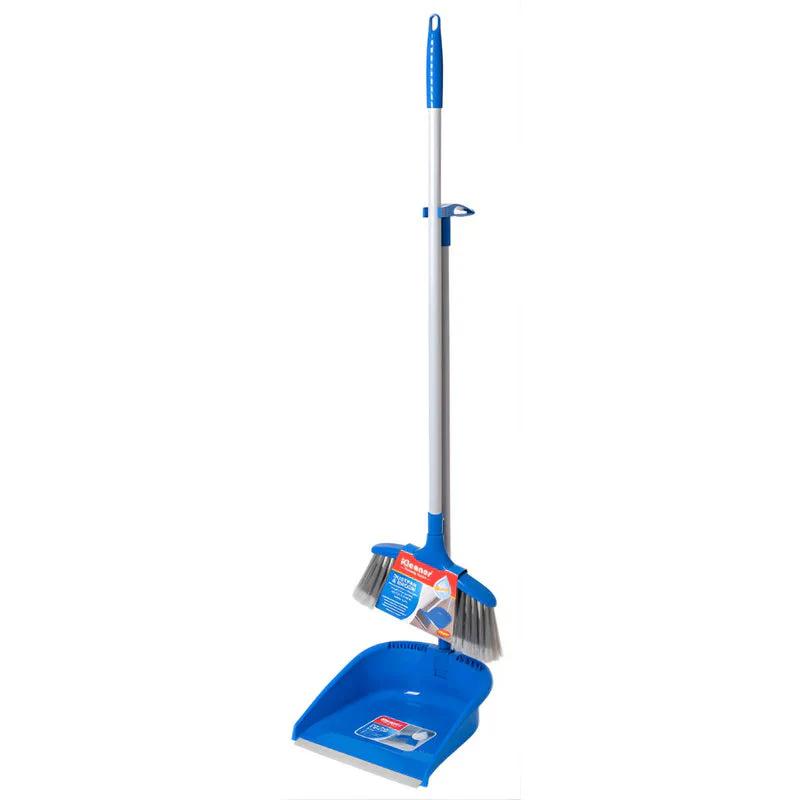 Recogedor Con Escoba Plegable De Mango Largo (72Cm). Set De 2 Piezas. K20004