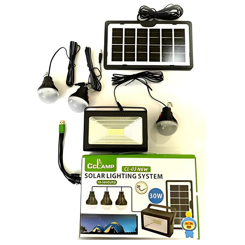 Reflector Solar LED Portátil Con Bombillos 30W. Estación De Energía Solar Multifuncional. Power Bank Con Batería De Respaldo. AB360 - Image 5