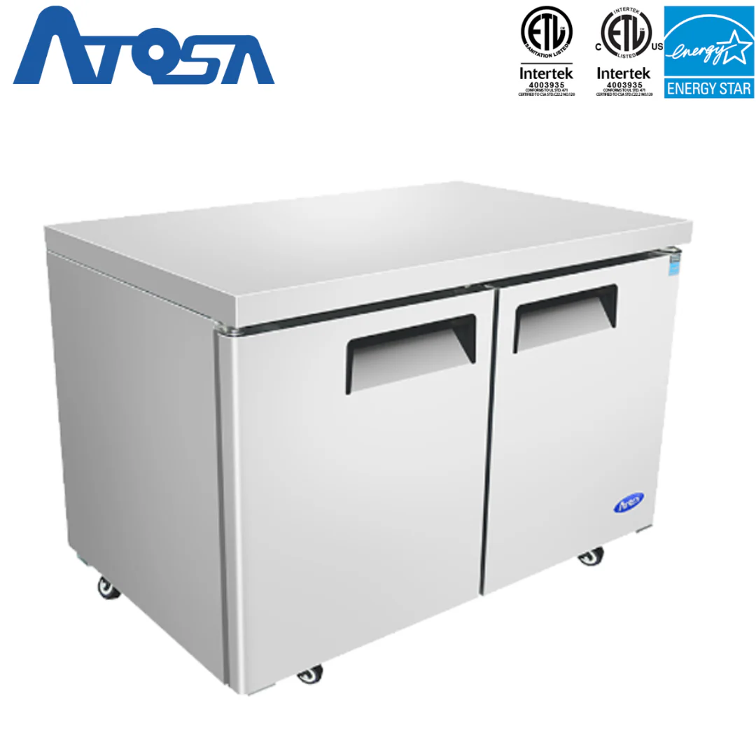 Refrigerador Bajo Encimera de 48" 2 Puertas Acero Inoxidable Atosa MGF8402GR Undercounter Refrigerado. Mesa Refrigerada. - Image 3