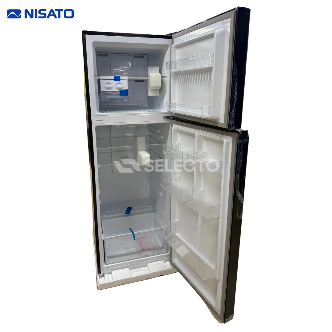 Refrigeradora de Vidrio Negro No Frost 12.4P3/345L Nisato NRF-377GSNNLM - Image 3
