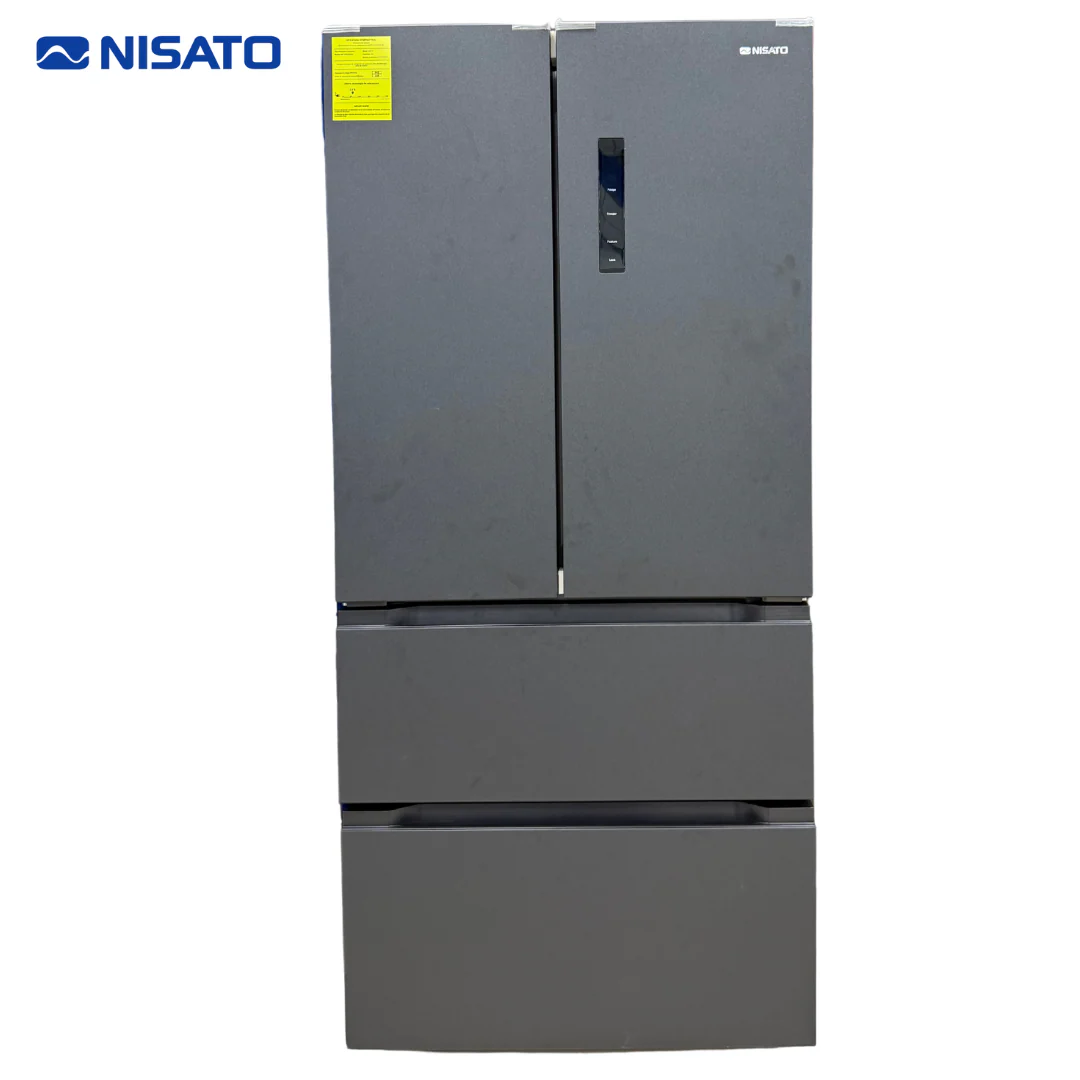 Refrigeradora French Door No Frost 490L de Acero Inoxidable Nisato NRF-878FD2BMSK