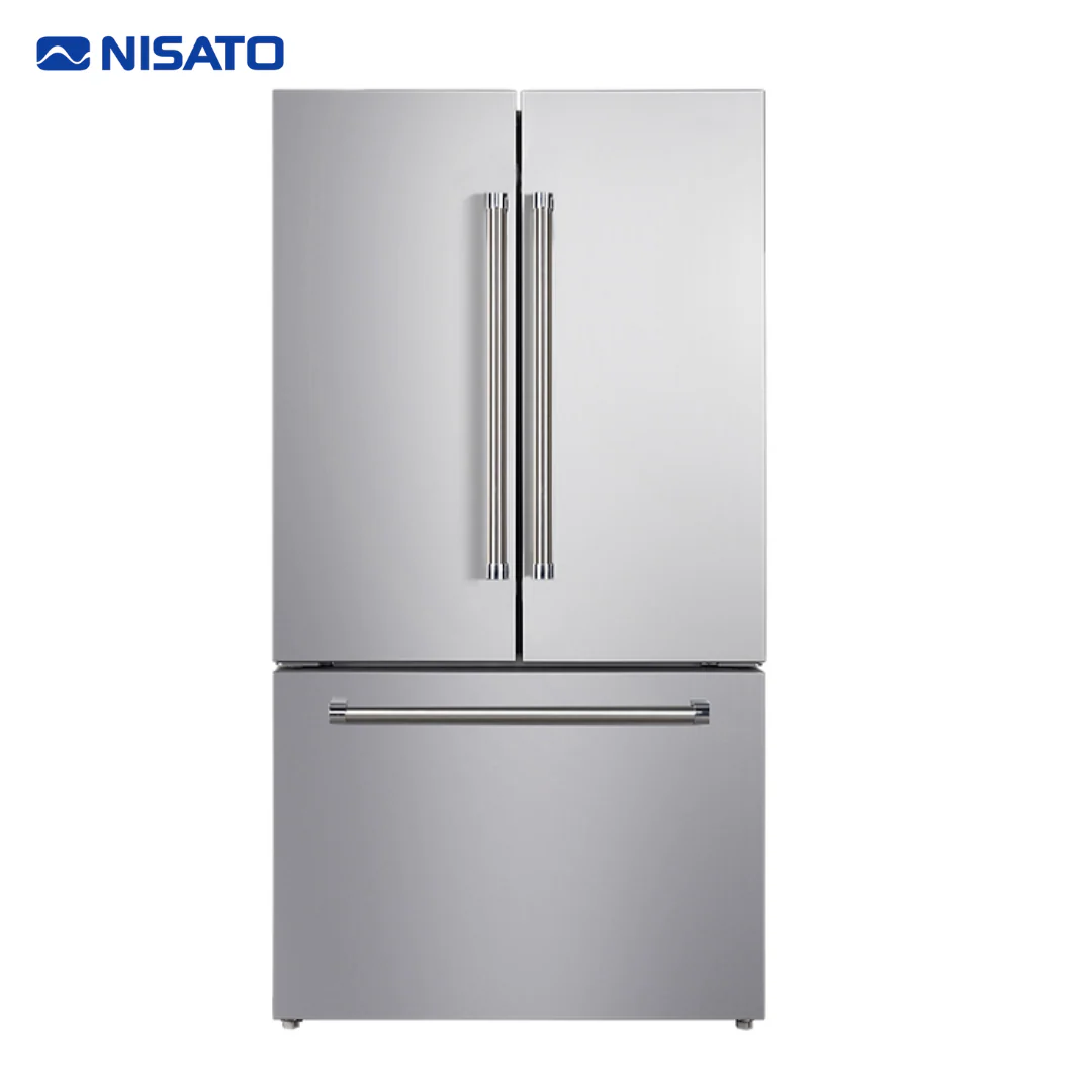 Refrigeradora French Door Silver Pro 20.3P3/576L Inverter No Frost Nisato NRF-977FDSK