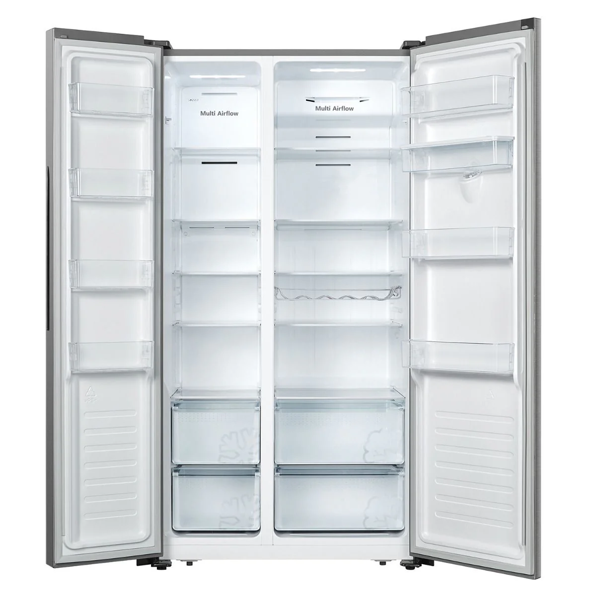 Refrigeradora Hisense Side By Side 18P3 | Dispensador de Agua | Multi Air Flow | No Frost | Inverter | RS19N6ASI - Image 4