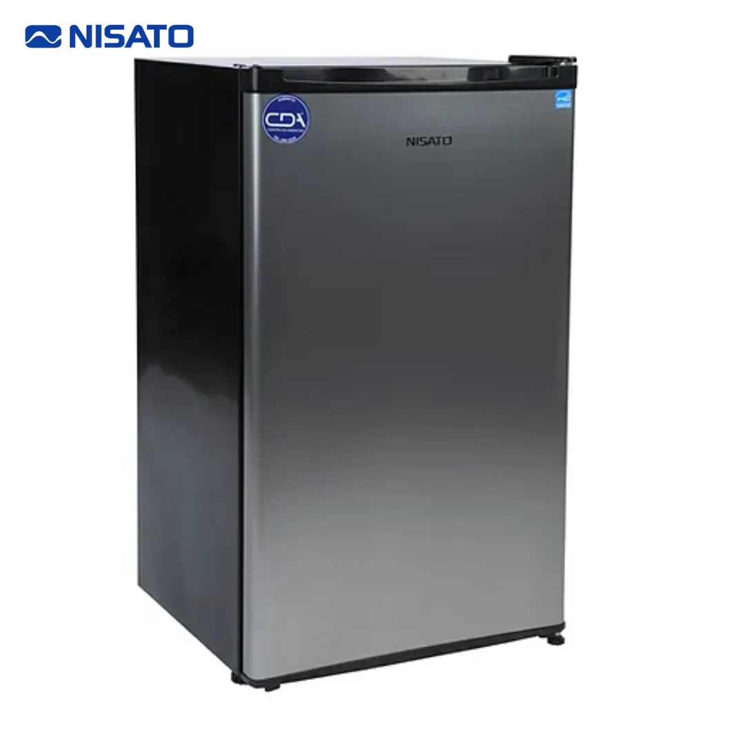 Refrigeradora Mini Bar Frost 3.18P3/90L Acero Inoxidable Nisato NRF-103FSSML