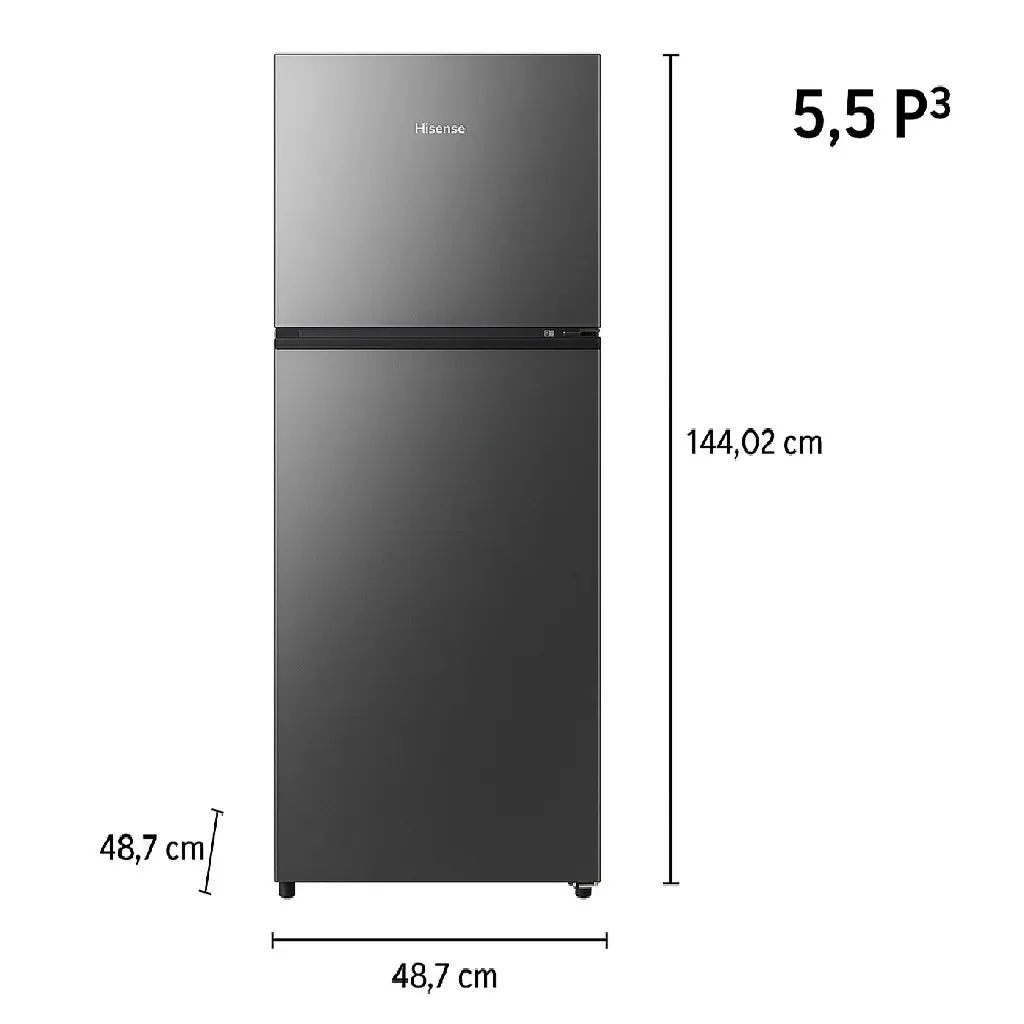 Refrigeradora Top Mount 5.5P3 Hisense RT55D6AAE - Image 5