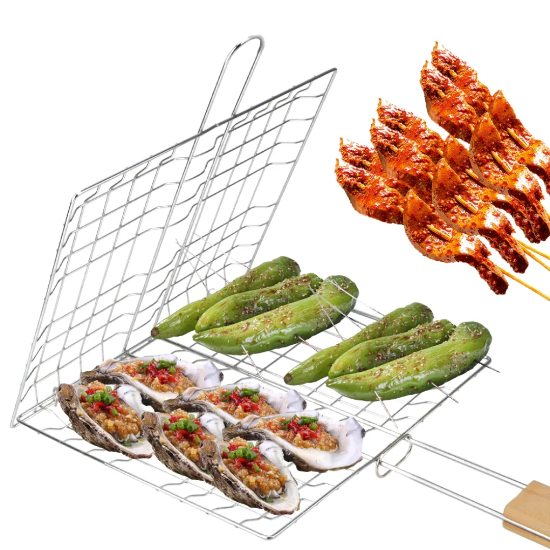Rejilla con Mango de Acero Inox. para Barbacoa 32x25cm - Image 3