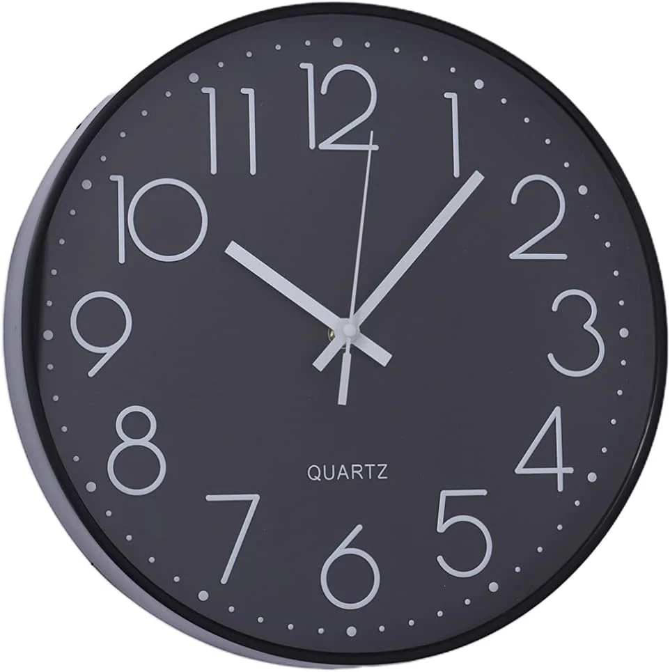 Reloj de Pared Quartz Blanco & Negro 30cm 87485