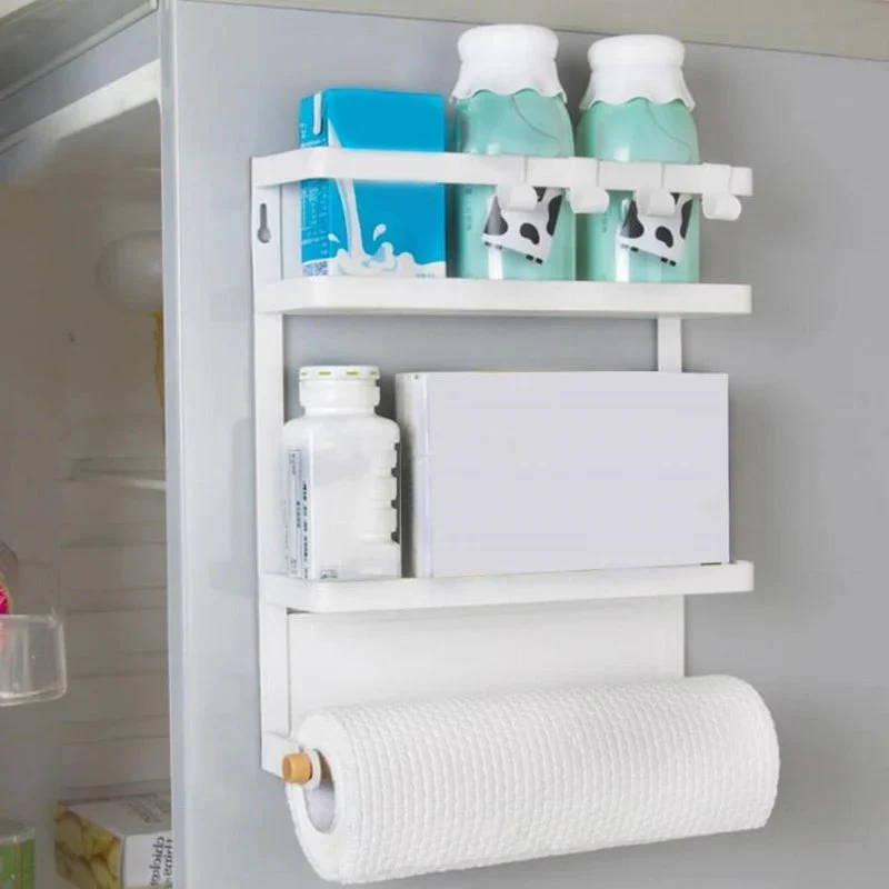 Repisa Organizadora Desmontable Magnética Del Hogar. Color Blanco. DH04