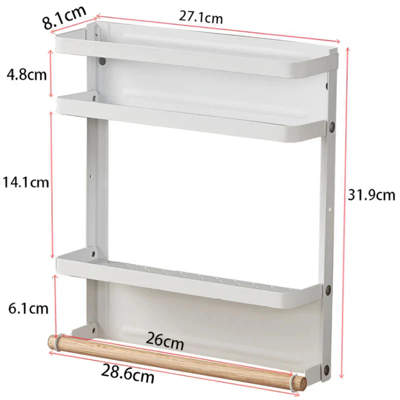 Repisa Organizadora Desmontable Magnética Del Hogar. Color Blanco. DH04 - Image 4