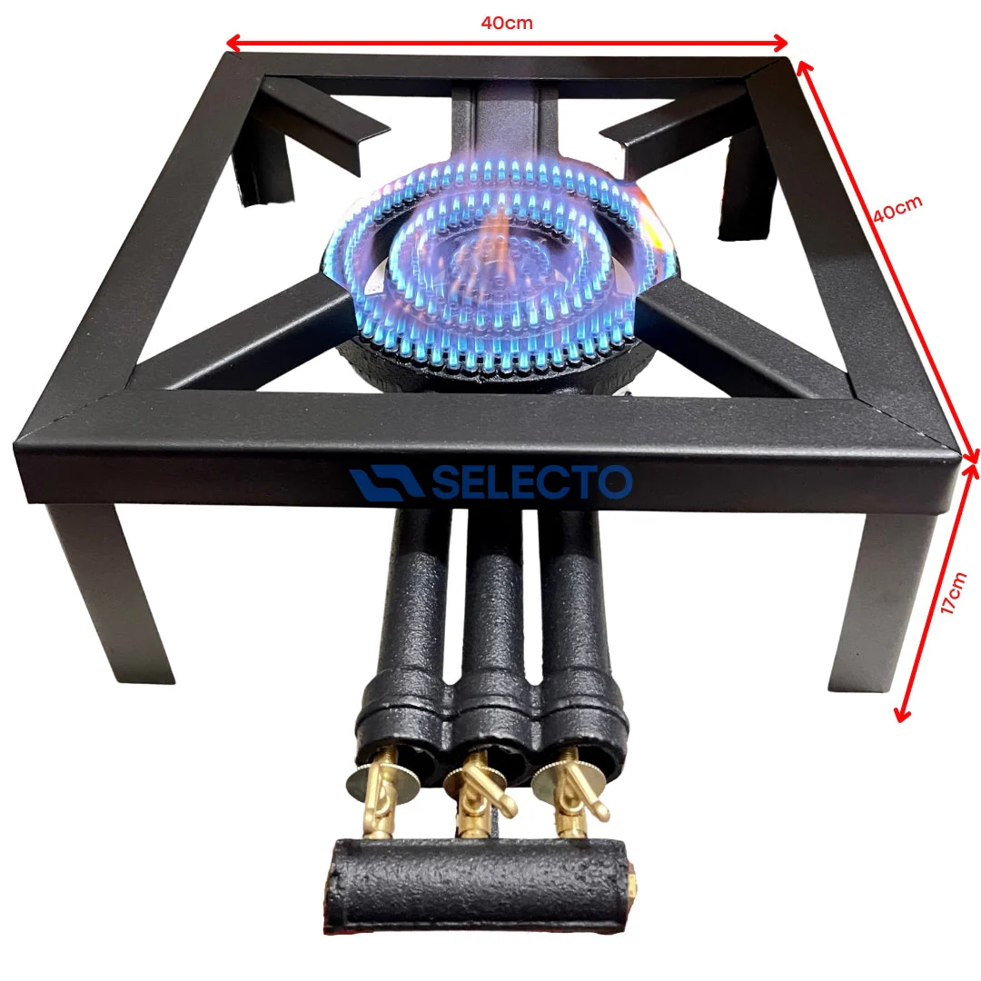 Estufa con Base de Hierro de 3 Llaves a Gas para Mesa SGB-07 SGB-09 Estufa. - Image 2