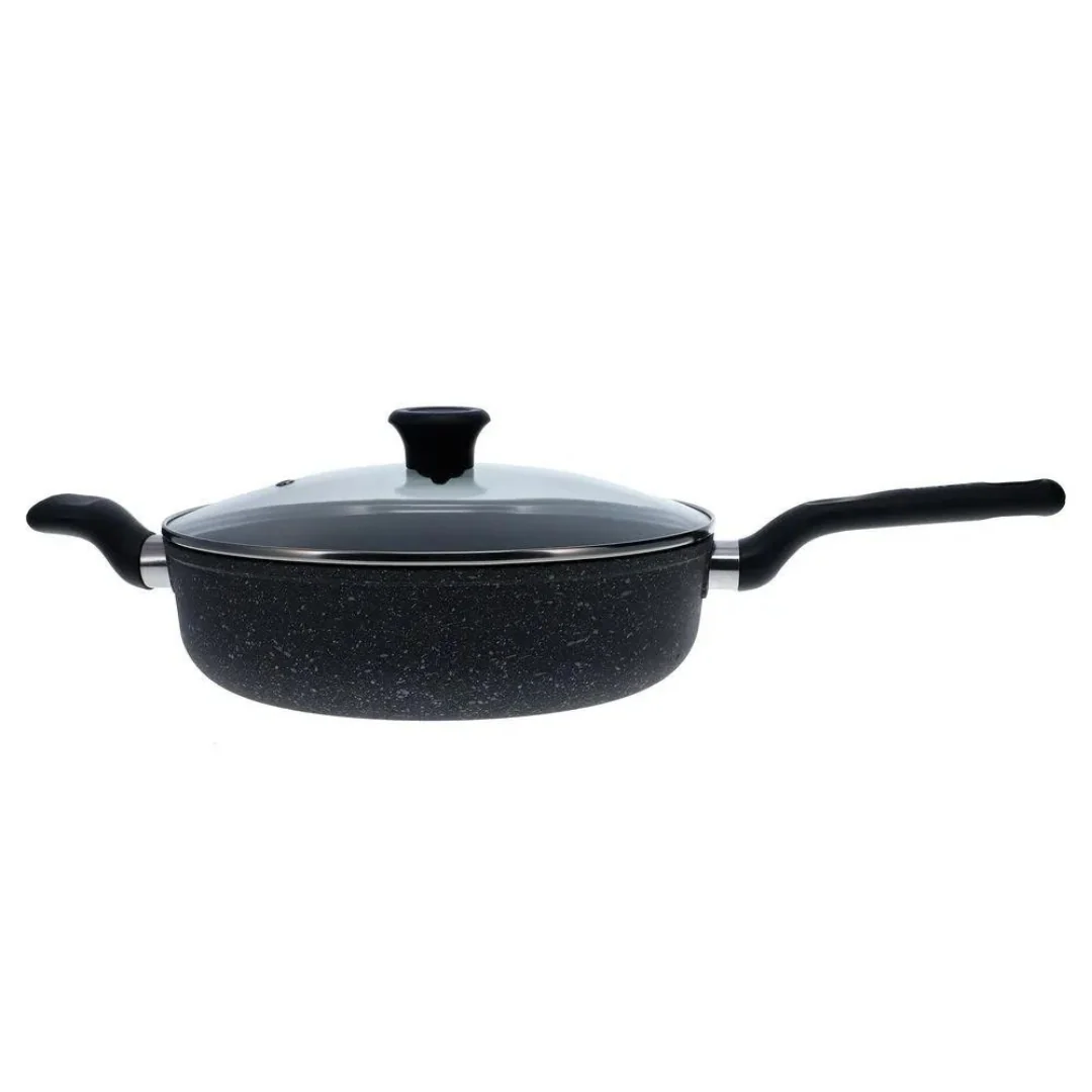 Sartén de Aluminio Fundido con Tapa de Vidrio 28cm Gusto Imusa 8119300 - Image 2