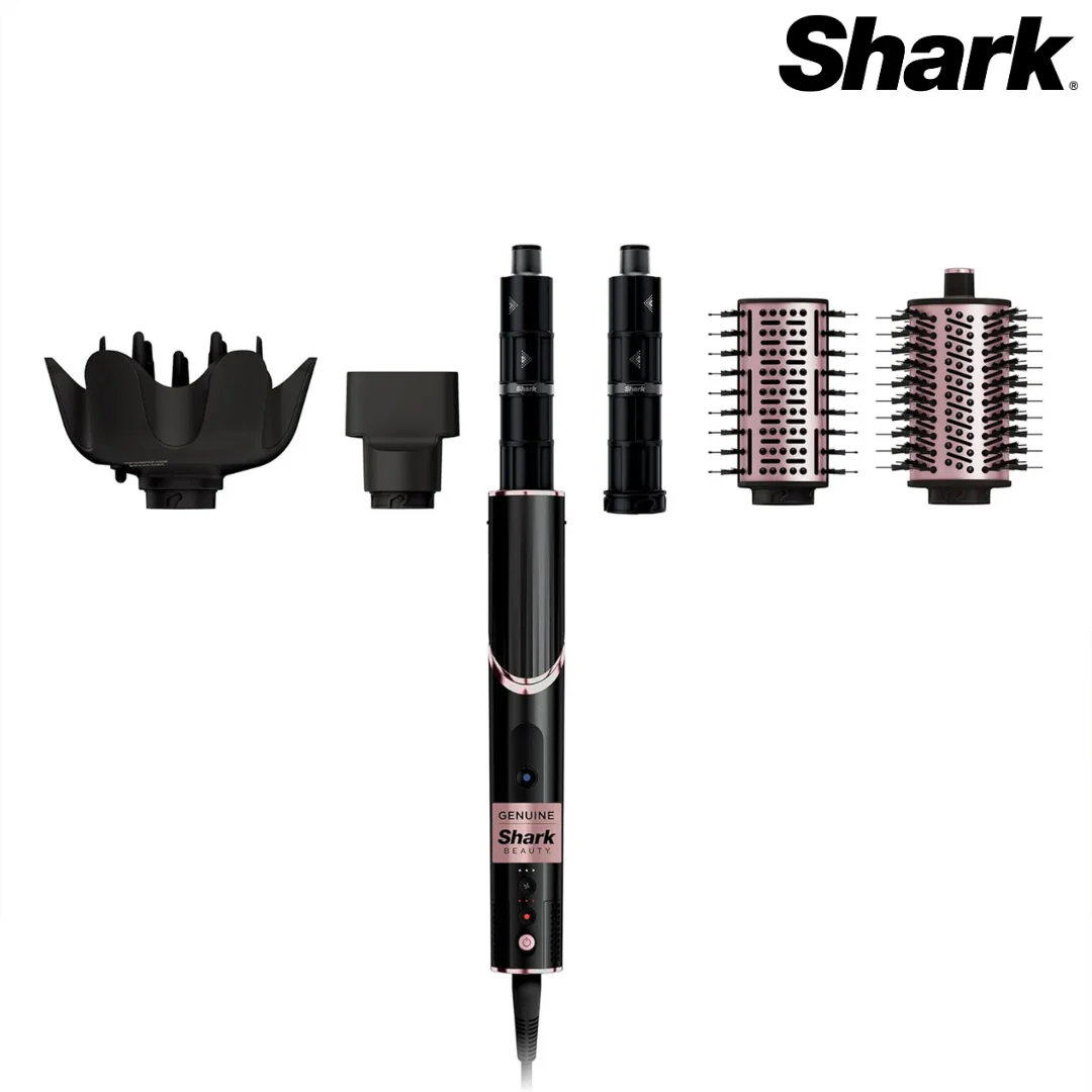 Secador Y Estilizador Shark Flexstyle Color Negro HD440BK. Cepillo Blower De Cabello Black Edition.