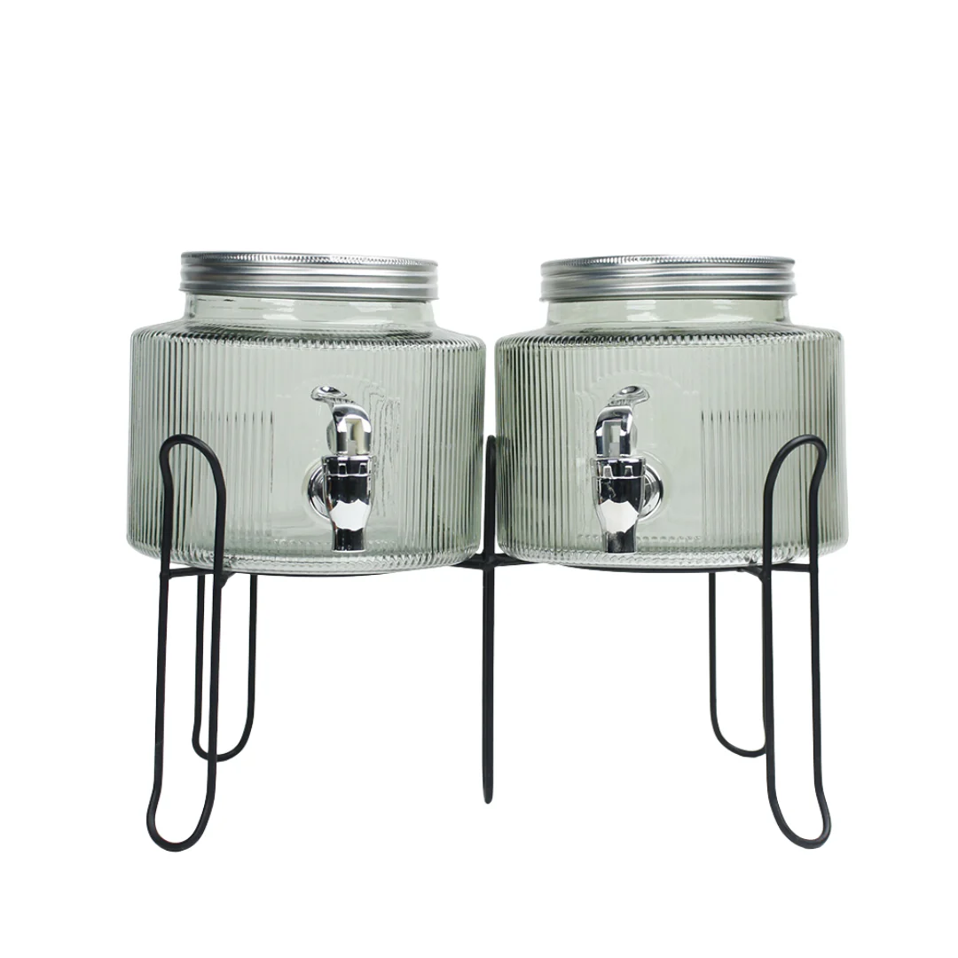 Set 2 Envases con Dispensador de Vidrio 2.5L PJ-49207