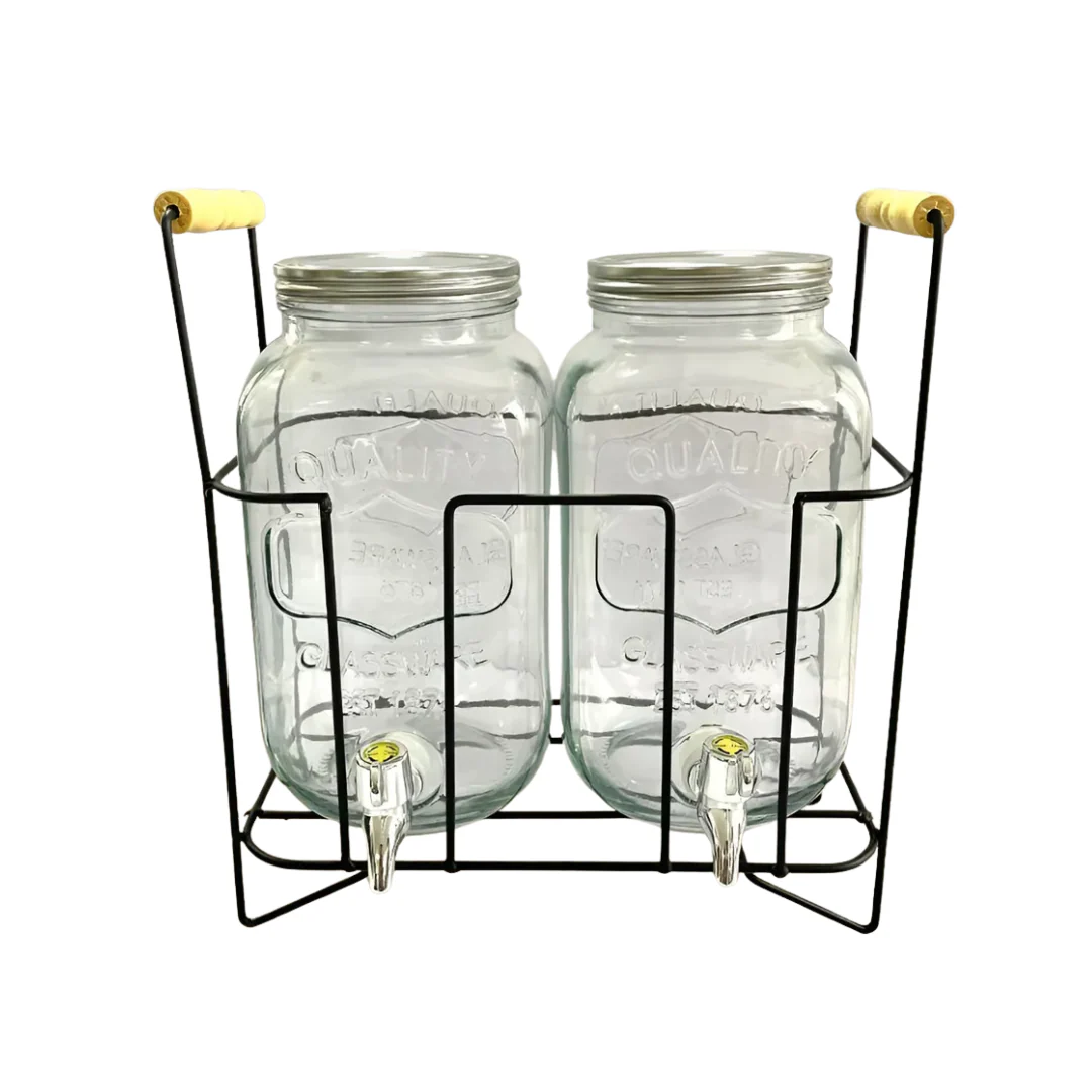 Set 2 Envases de Vidrio con Dispensador 4L PJ-49225