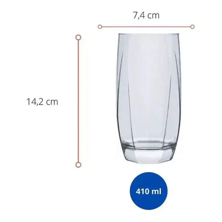 Set 6 Vasos de Vidrio 410ml/13oz Nadir 76180200796555 - Image 3