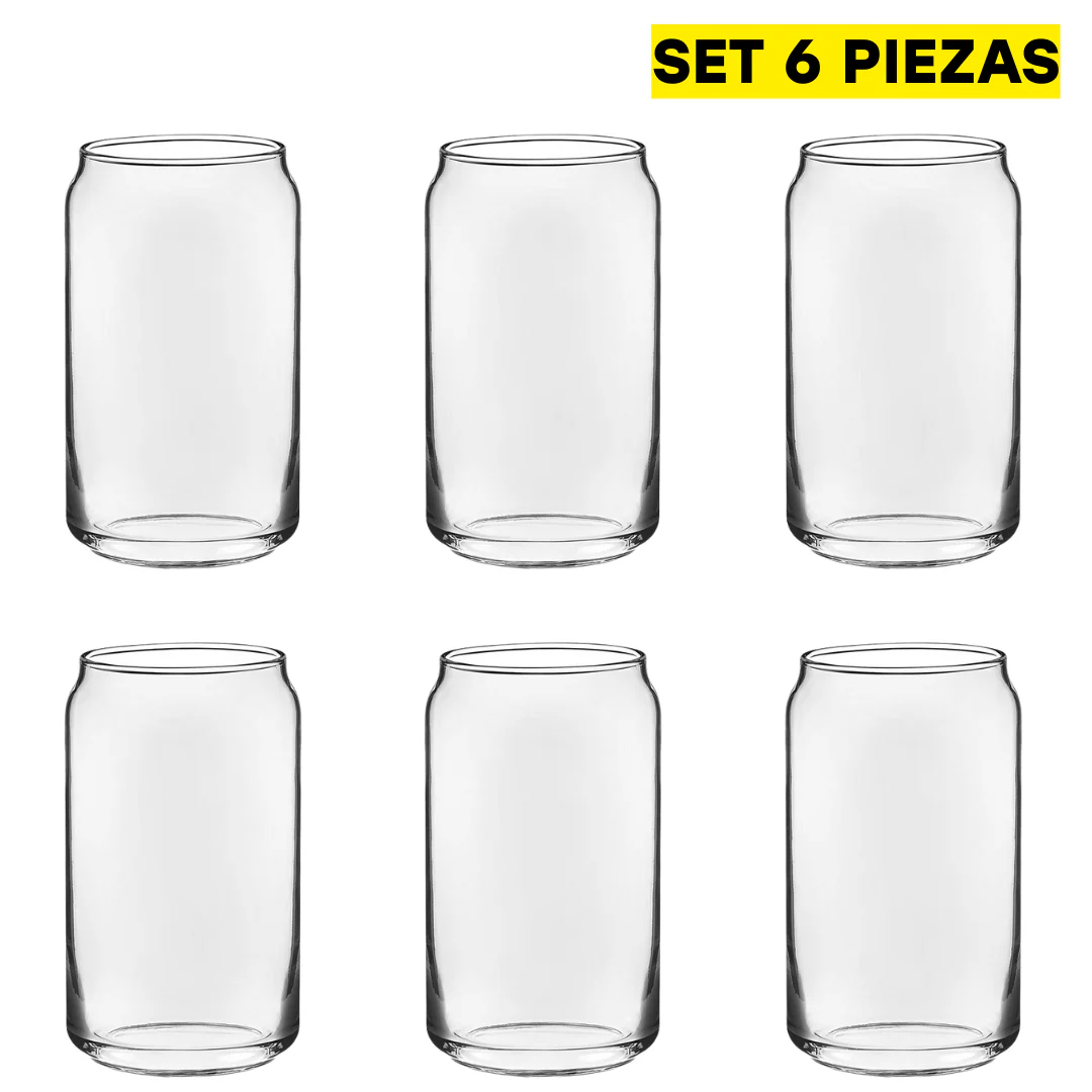 Set 6 Vasos de Vidrio 470ml BW-159-17