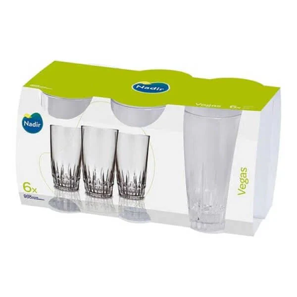 Set 6 Vasos de Vidrio Vegas 330ml/11oz Nadir 27520200811831 - Image 2