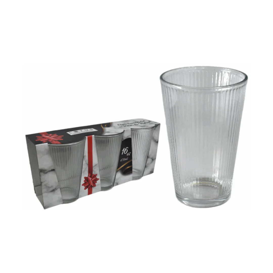 Set de 3 Vasos de Vidrio 16oz Lotus WH3-1607-9 - Image 2