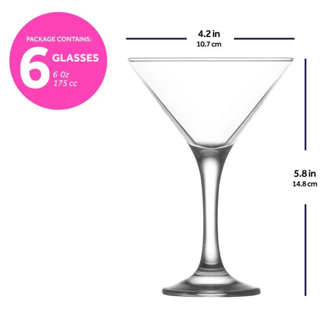 Set de 6 Copas Misket para Martini 6oz Vidrio LV-MIS586F LAV - Image 7