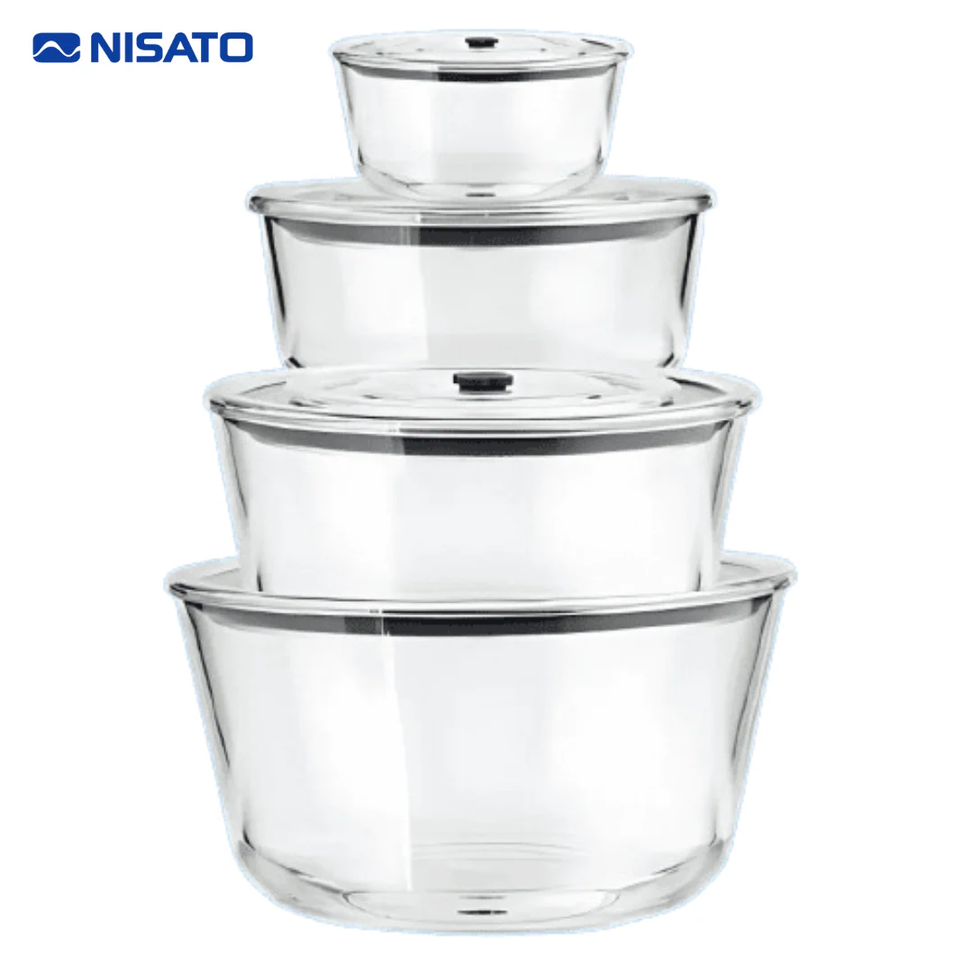 Set de 4 Piezas de Toppers de Vidrio Nisato NTW-8GSRD50