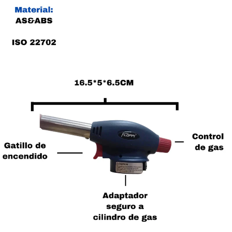 Soplete Antorcha Multiusos para Lata de Gas Butano Floppi FL-915 - Image 2