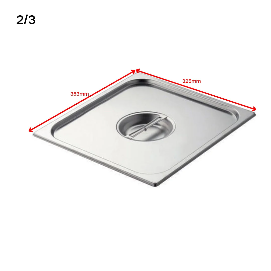 Tapa de GN Pan de Acero Inoxidable 2/3 325*353mm H5507