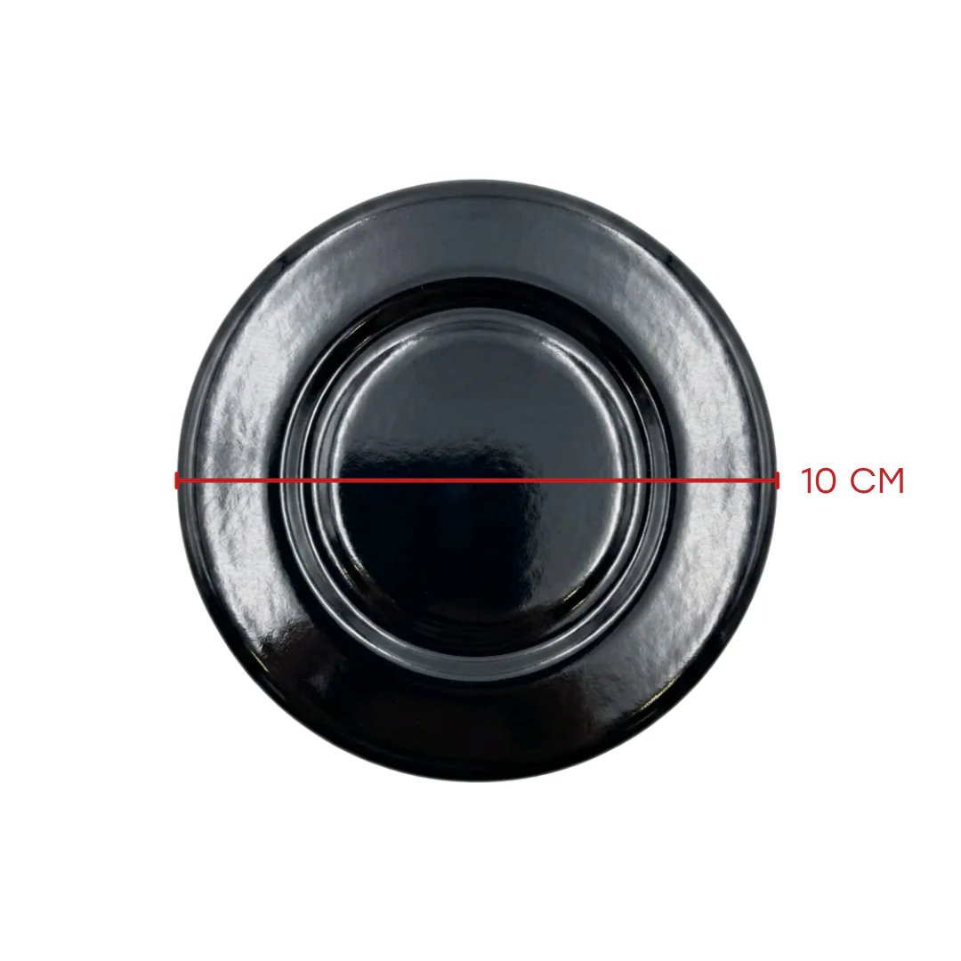 Tapa Sabaf para Quemador de Estufa 10cm sin Patitas Negro Brillante QH-MG1